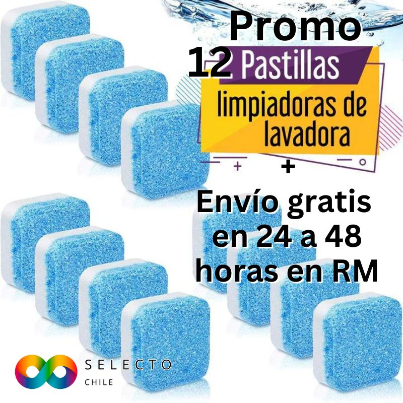 Pack de 12 tabletas limpia lavadora - DeepClean™