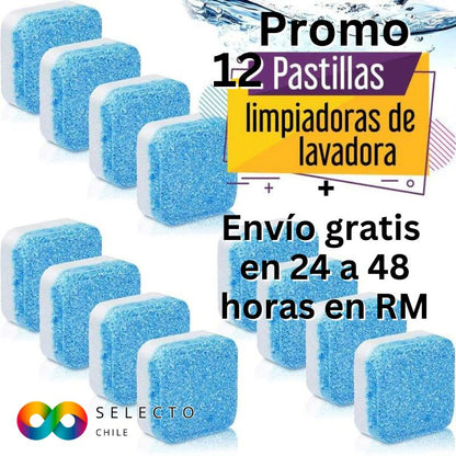 Pack de 12 tabletas limpia lavadora - DeepClean™